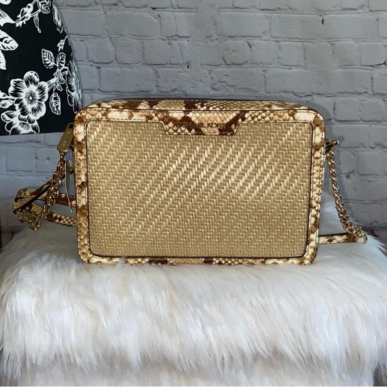 Michael Kors Straw Python Xbody